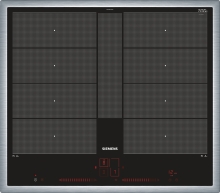 Siemens EX645LYC1E Edelstahlrahmen 60 cm Induktions-Kochstelle autark , Glaskeramik