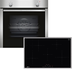 XB18I ( Set: T48BD00N0, B1DCA0AN0 ) Backofenset Edelstahl 5Heizarten Induktionskochfeld 80cm