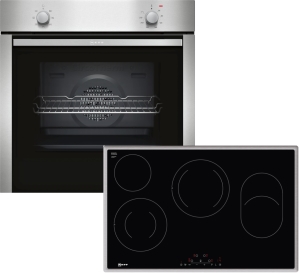 XB18 ( Set: B1DCA0AN0, T18BD36N0 ) Backofenset Edelstahl 5Heizarten Kochfeld 80cm