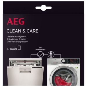 A6WMDW06 Clean & Care Kit für Waschmaschinen und Geschirrspüler. Inhalt: 6 Beutel