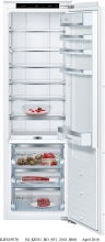 KIF81PFE0 Einbau Kühlschrank 178 cm Nische LED VitaFresh pro 0'C-Technik EEK:E