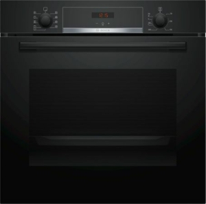 HBA534EB0 Backofen 60 cm schwarz EcoClean LED-Anzeige 1fach Teleskopauszug 3D-Heißluft EEK:A