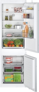 KIN86NSF0 Kühl-Gefrier-Kombi 178 cm Nische FreshSense NoFrost Schlepptürt. LED Beleuchtung EEK:F