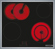 PKN645BA2E Elektro-Kochfeld 60 cm autark Edelstahlrahmen, TouchSelect, ReStart, Bräterzone