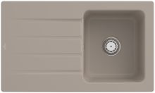 335001AM Architectura 50 Almond Keramikspüle Handbetätigung Einbauspüle 50 cm Unterschrank