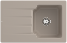 334001AMHL12 Architectura 45 Almond Keramikspüle Handbetätigung Einbauspüle 45 cm Unterschrank