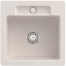 Villeroy & Boch 334501KRHL1 Siluet 50 S Crema Keramikspüle Handbetätigung Einbauspüle 50 cm Unterschrank