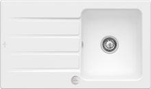 335002RWHL12 Architectura 50 Stone White Keramikspüle Excenter Einbauspüle 50 cm Unterschrank