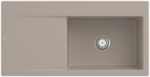 336101AM Subway Style 60 Almond Keramikspüle Handbetätigung Einbauspüle 60 cm Unterschrank