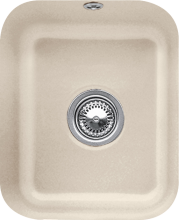 670401AM Cisterna 45 Almond Keramikspüle Handbetätigung Unterbauspüle 45 cm Unterschrank
