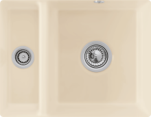 675802FU Subway 60 XU Ivory Keramikspüle Excenterbetätigung Unterbauspüle 60 cm Unterschrank