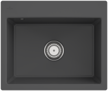 33091FI4HL12 Subway 60 S flat Graphite Keramikspüle Handbetätigung flächenbündig 60 cm Unterschrank