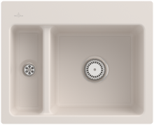 67801FKRHL13 Subway 60 XM flat Crema Keramikspüle Handbetätigung flächenbündig 60 cm Unterschrank
