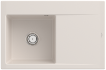 334801KR Subway Style 45 Crema Keramik Handbetätigung Spüle Aufliegend 50 cm Unterschrank