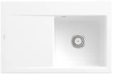 334701RWHL2 Subway Style 45 Stone White Keramik Handbetätigung Spüle Aufliegend 50 cm Unterschrank