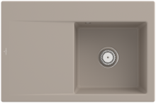 334701AMHL3 Subway Style 45 Almond Keramik Handbetätigung Spüle Aufliegend 50 cm Unterschrank