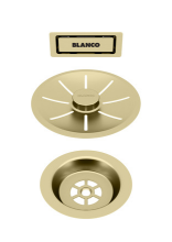 Blanco 203476 Ablauf-/Überlaufset für Einzelbecken satin gold Spülen-Zubehör