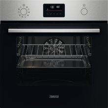 ZOPKE6X3 Backofen Edelstahl Antifingerprint Pyrolyse 9Heizarten LED-Display Versenkknebel