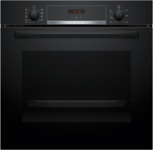 Bosch HBA514BB3 Einbau Backofen 60cm Schwarz 7Heizarten LED-Display Versenkknebel