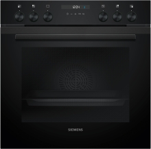 HE217GBB3 Einbau-Herd kochfeldgebunden DeepBlackInox cookControl10 softMove humidClean 7Heizarten