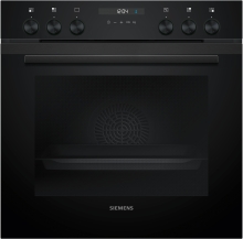 HE217GBB4 Einbau-Herd kochfeldgebunden DeepBlackInox cookControl10 softMove humidClean 7Heizarten