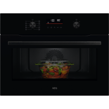 NKO5N40K Backofen mit Mikrowellenfunktion 45cm Schwarz 9Heizarten 11Automatikprogramme