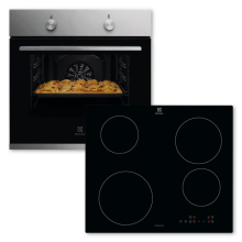 ELXB2X (KOHLH00BX + CIB60424CK) Backofenset 7Heizarten AquaClean Induktionskochfeld 60cm rahmenlos
