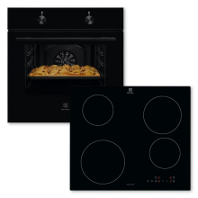 ELXB2K (KOHLH00BK + CIB60424CK) Backofenset 7Heizarten AquaClean Induktionskochfeld 60cm rahmenlos