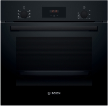 HBF133BA1 Backofen 60cm Schwarz 5Heizarten LED-Display EcoCleanDirect