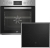 Beko BBUM12321X Herdset Glaskeramik-Kochfeld LED-Display SteamShine 8Heizarten versenkbare Bedienknebel