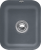 Villeroy & Boch 670401i4 Cisterna 45 Graphite Keramikspüle Handbetätigung Unterbauspüle 45 cm Unterschrank