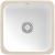 Villeroy & Boch 670302RW Cisterna 50 Stone White Keramikspüle Excenterbetätigung Unterbauspüle 50 cm Unterschrank