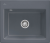 Villeroy & Boch 33091FI4HL13 Subway 60 S flat Graphite Keramikspüle Handbetätigung flächenbündig 60 cm Unterschrank