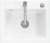 Villeroy & Boch 33092FR1HL3 Subway 60 S flat Weiß Alpin Keramikspüle Excenter flächenbündig 60 cm Unterschrank