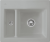 Villeroy & Boch 67801FKDHL13 Subway 60 XM flat Fossil Keramikspüle Handbetätigung flächenbündig 60 cm Unterschrank