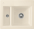 Villeroy & Boch 67801FKR Subway 60 XM flat Crema Keramikspüle Handbetätigung flächenbündige Spüle 60 cm Unterschrank