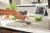 Villeroy & Boch 334701AM Subway Style 45 Almond Keramik Handbetätigung Spüle Aufliegend 50 cm Unterschrank