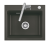 Systemceram 50020185 Kara 57 Schiefer 85 Handb. Keramiksp&uuml;le Handbet&auml;tigung Einbausp&uuml;le 60 cm Unterschrank