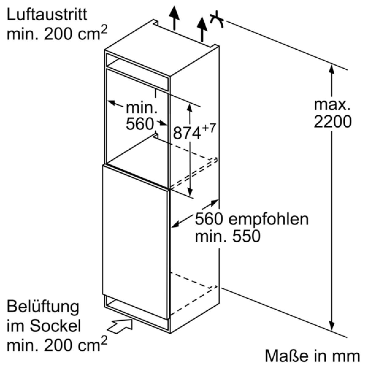 Neff KI1212FE0 Einbau Kühlschrank 88 cm Nische Flachscharnier FreshSafe  EcoAirFlow LED günstig kaufen