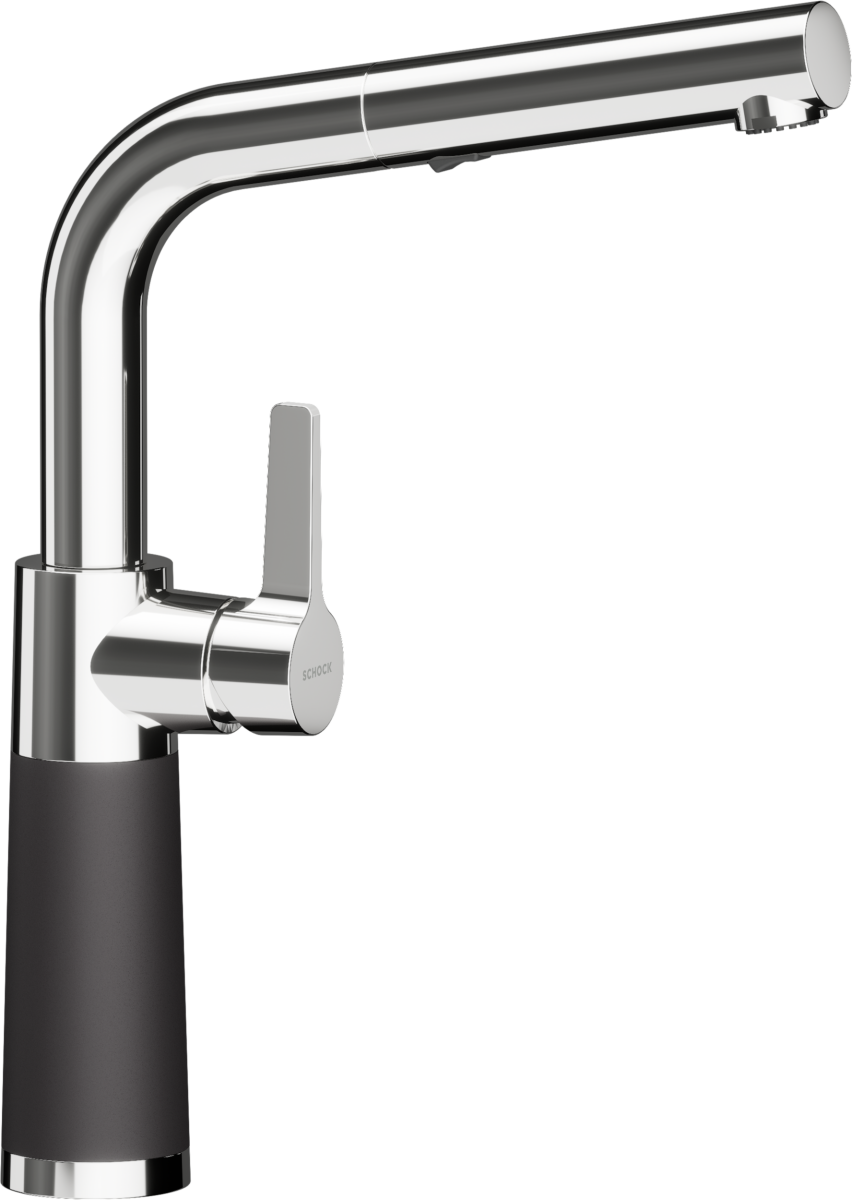 Schock SC-540 Dusk (557120DSK) Messing Dusk Ausziehbarer Auslauf, Hochdruck, Strahl-Brausefunktion